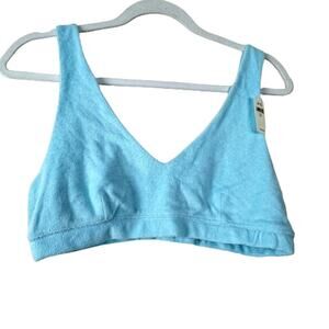Offline by Aerie Blue Summer Lights Terry Sports Bra NWT Size Medium